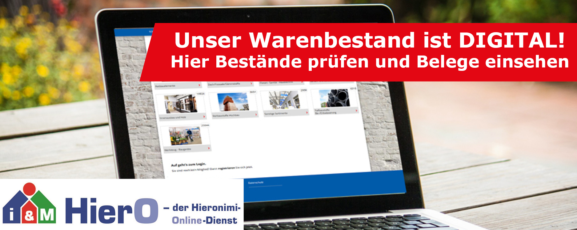 Unser Warenbestand ist digital